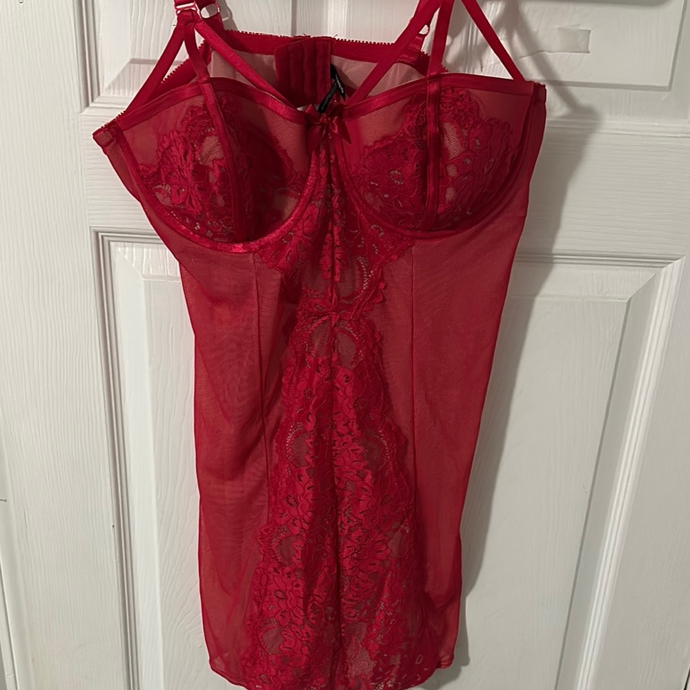 Torrid Red Lace Chemise with Adjustable Straps